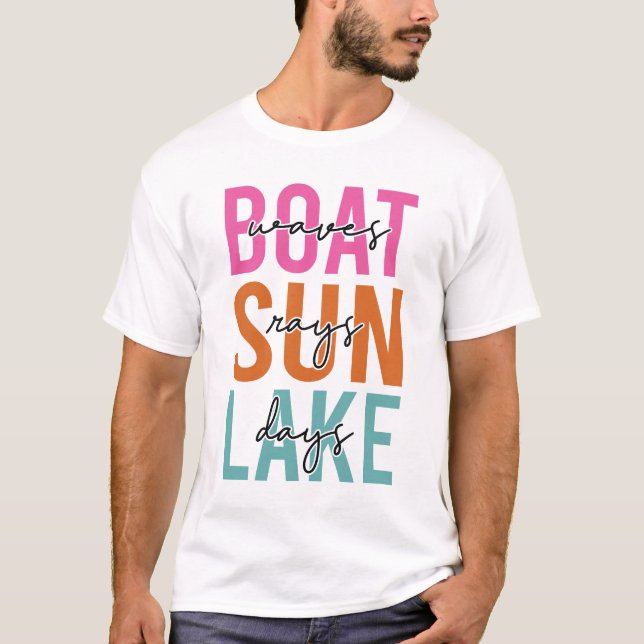 Camiseta Boi Onda Sol Rays Lake Day Retro (Frente)