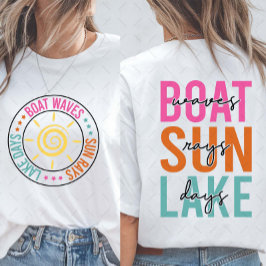 Camiseta Boi Onda Sol Rays Lake Day Retro