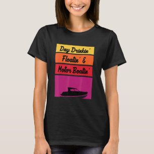 Camiseta Boia de Bebida Diurna Em Barco Motorizado Capitão