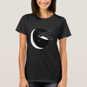 Camiseta Bóia de Espaço Crescente Lua Vacas (Opções de Cor