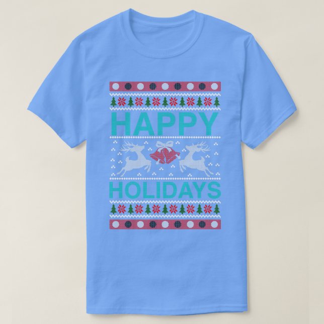 Camiseta Boia de natal feia e feliz (Frente do Design)