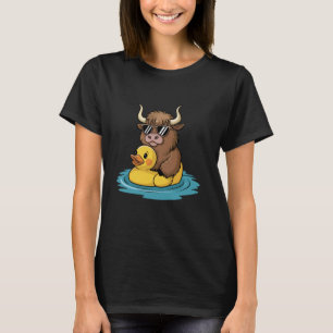 Camiseta Boia de piscina de pato de vaca das Terras Altas f