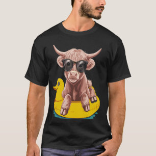 Camiseta Boia de piscina de pato de vaca das Terras Altas f