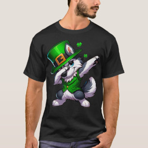 Camiseta Boias de Dia de São Patrício de Cachorro Siberiano