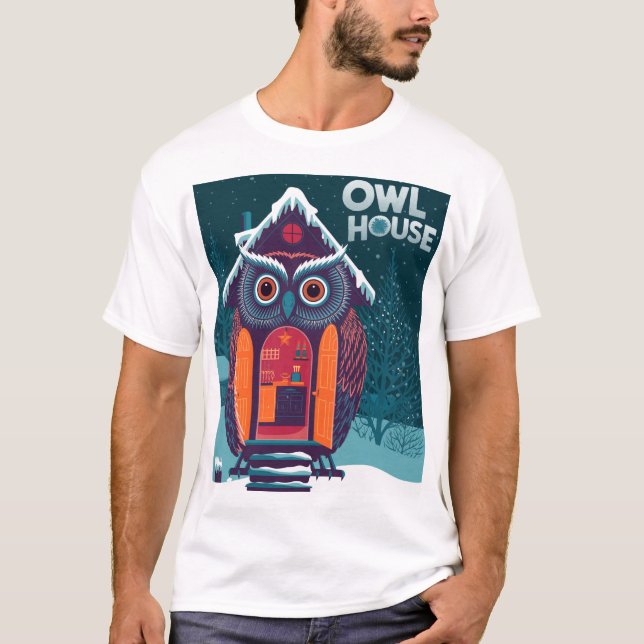 Camiseta Boiling Isles Owl House Adorava Trendência de Nata (Frente)