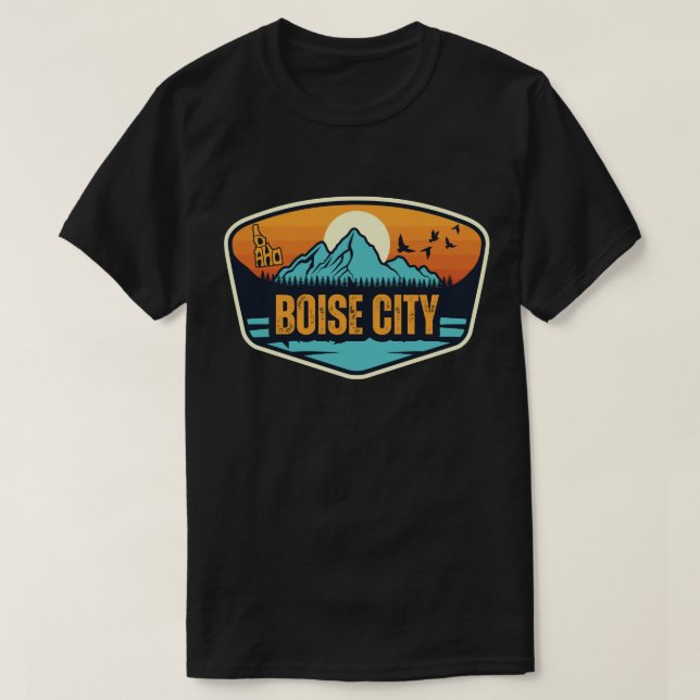 Camiseta Boise City, Idaho (Frente do Design)