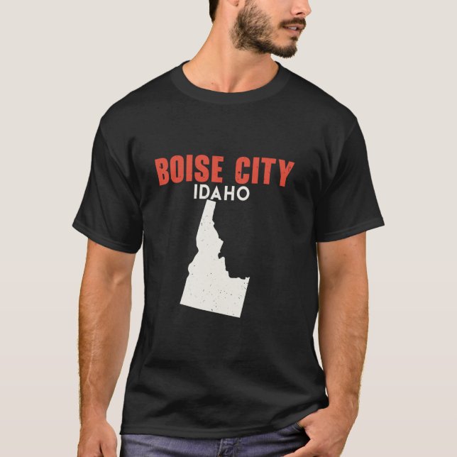 Camiseta Boise City Idaho EUA Estado América Viagem Idahoan (Frente)