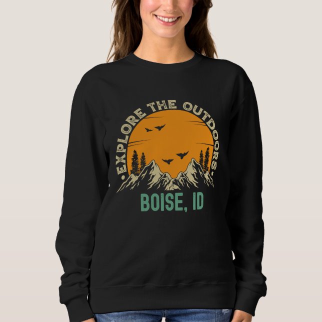 Camiseta Boise Idaho  Explore The Outdoors (Frente)
