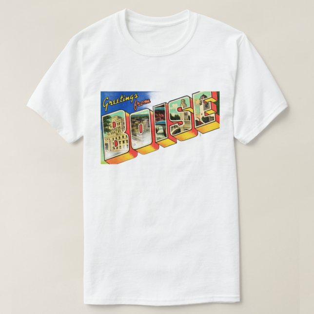 Camiseta Boise Idaho Fade-out (Frente do Design)
