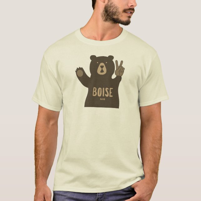 Camiseta Boise Idaho Peace Bear (Frente)