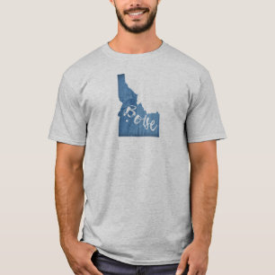 Camiseta Boise, Idaho Wood Grain