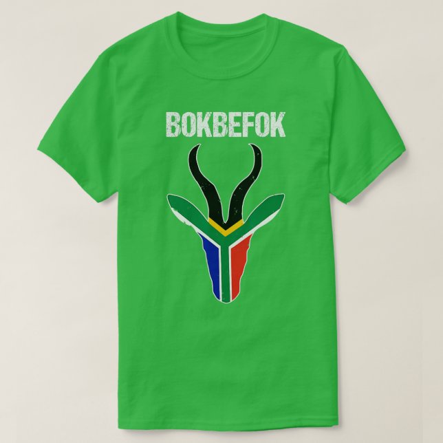 Camiseta Bokbefok Sul-Africano Rugby Bokke Sul África Fl (Frente do Design)