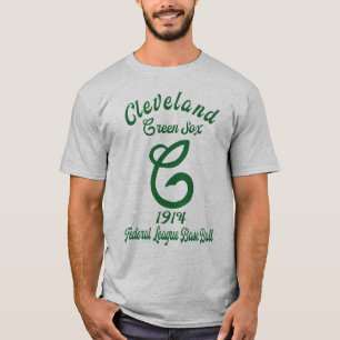 Camiseta Bola Base da Liga Federal dos Sox Verde Cleveland