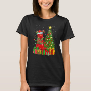 Camiseta Bola Bocce Homem de Neve Luzes Árvore de Natal Boc