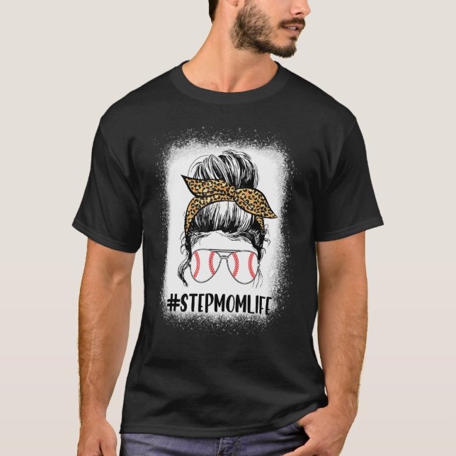 Camiseta Bola Branqueada Stepman Life Messaging Bun Leopard (Frente)