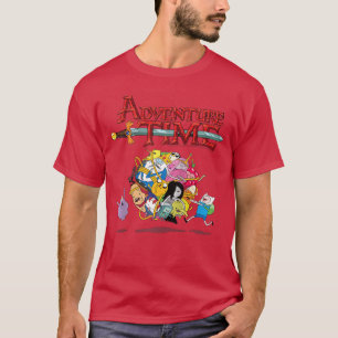 Camiseta Bola Colorida de Personagens de Desenho Adventurei