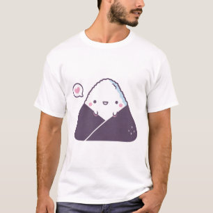 Camiseta Bola de Arroz Japonesa E Feliz Onigiri