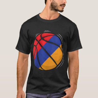Camiseta Bola De Basquete Com Bandeira Da Armênia