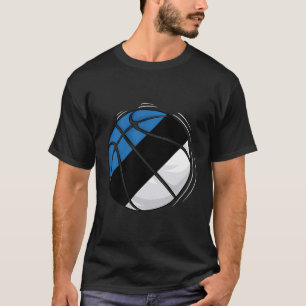 Camiseta Bola De Basquete Com Bandeira Da Estônia