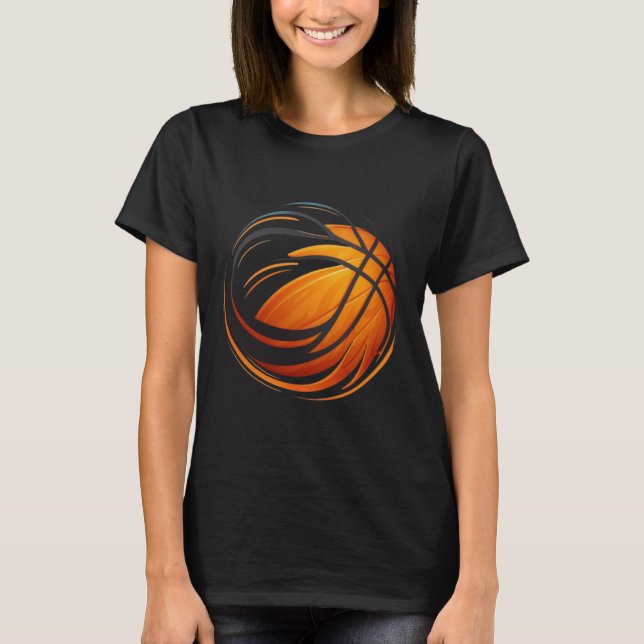 Camiseta Bola De Basquete Com Linhas (Frente)