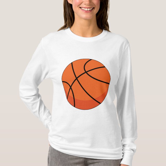 Camiseta Bola de Basquete de Cartoon (Frente)
