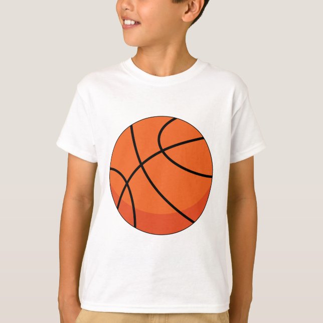 Camiseta Bola de Basquete de Cartoon (Frente)
