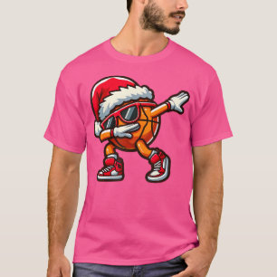 Camiseta Bola de Basquete de Natal Engraçada Toddler Bo