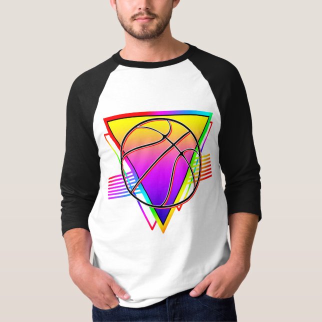 Camiseta Bola de Basquete Retro Moderna (Frente)