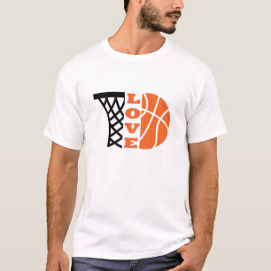 Camiseta Bola de basquetebol e bola de laranja