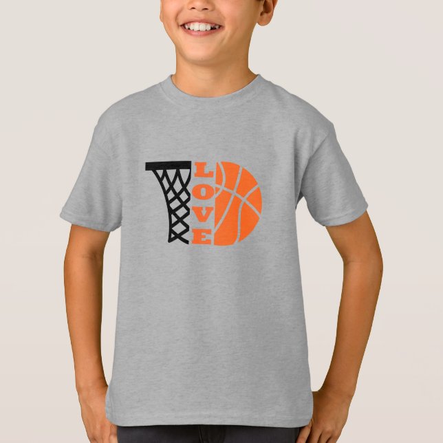 Camiseta Bola de basquetebol e bola de laranja (Frente)