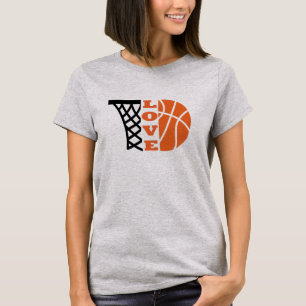 Camiseta Bola de basquetebol e bola de laranja