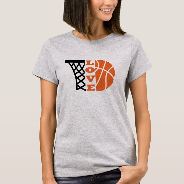 Camiseta Bola de basquetebol e bola de laranja (Frente)