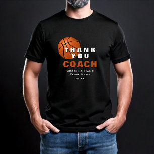 Camiseta Bola de basquetebol Obrigado Treinador