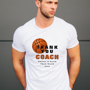 Camiseta Bola de basquetebol Obrigado Treinador