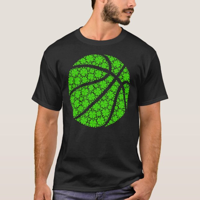 Camiseta Bola de basquetebol Rua de camarão irlandês Lucky  (Frente)