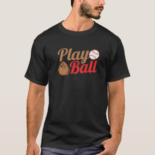 Camiseta Bola de Beisebol Mama Play Ball Vintage, Bola de T