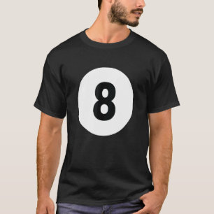 Camiseta Bola de Bilhar 8 Bilhares Correspondência de Cores