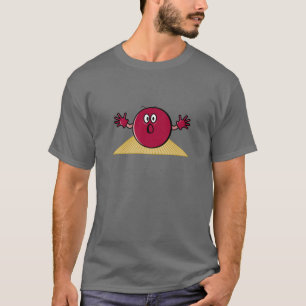 Camiseta bola de boliche assustada e engraçada a descer o 