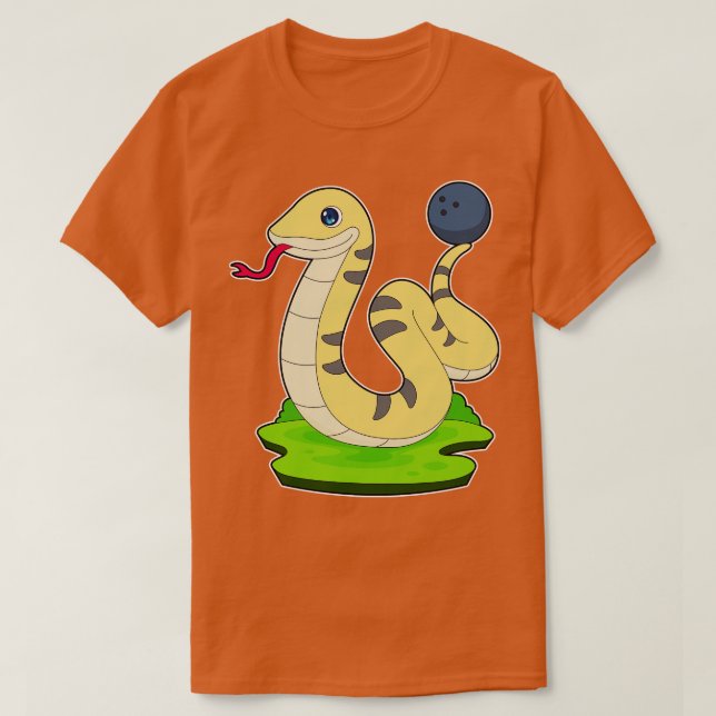 Camiseta Bola de boliche Boliche cobra (Frente do Design)