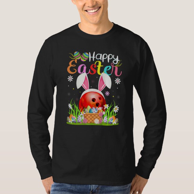 Camiseta Bola de boliche Bunny Egg Hunt Bola de boliche Fel (Frente)