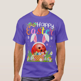Camiseta Bola de boliche Coelhinha Ovo Caçada Engraçada Bol