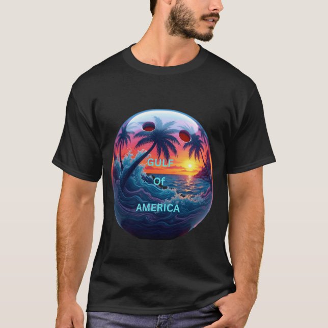 Camiseta Bola de boliche com o golfo da américa (Frente)