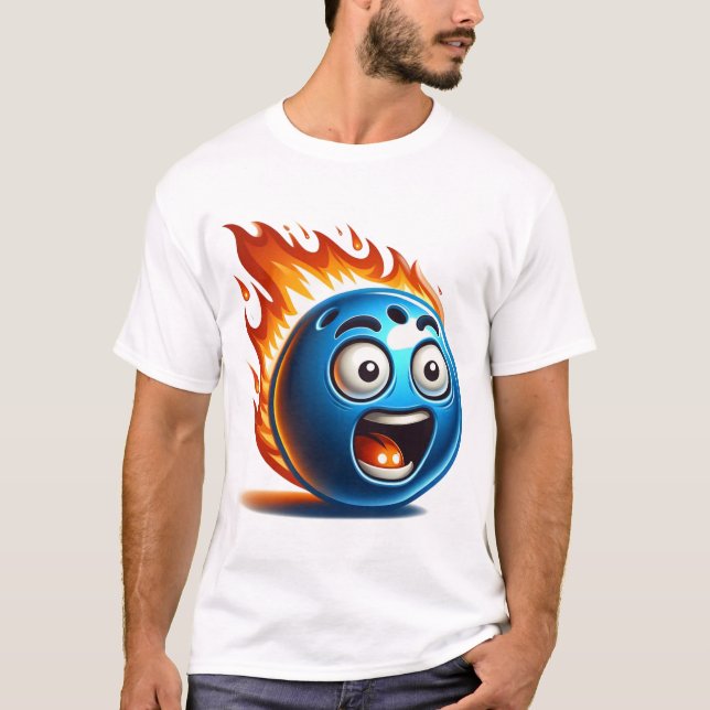 Camiseta Bola de boliche contra incêndio (Frente)