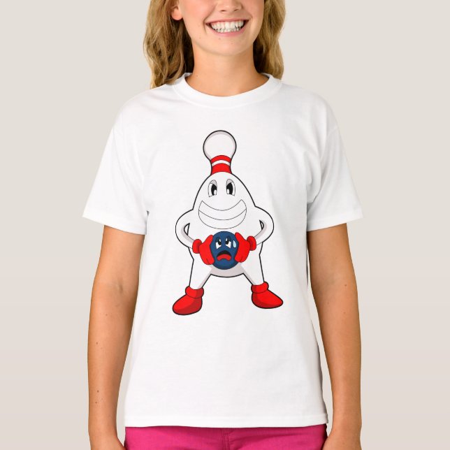 Camiseta Bola de boliche da Boliche da boliche (Frente)