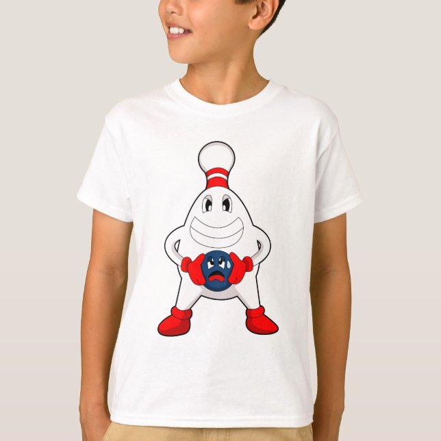 Camiseta Bola de boliche da Boliche da boliche (Frente)