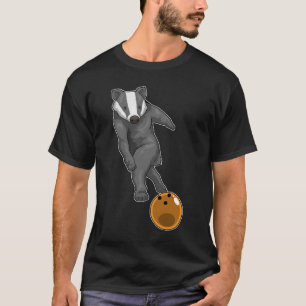 Camiseta Bola de boliche da Boliche do Badger