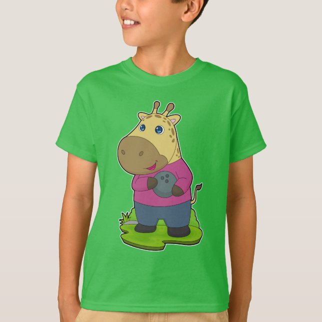 Camiseta Bola de boliche da Boliche Giraffe (Frente)