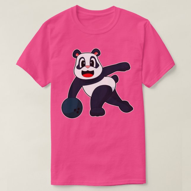 Camiseta Bola de boliche de Boliche Panda (Frente do Design)