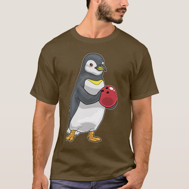 Camiseta Bola de boliche de Boliche pinguim (Frente)