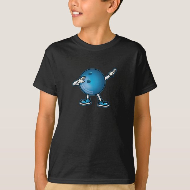 Camiseta Bola de boliche de Dab Dance para Garotos de Teto (Frente)